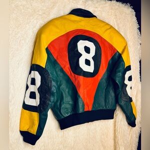🔥 Vintage Phase 2 “Eight Ball” Leather Jacket 🕶️ Size Medium